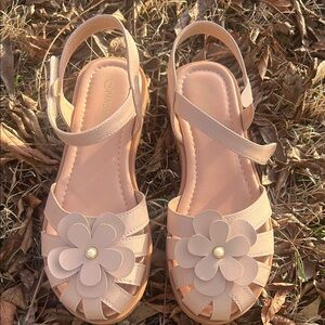 Floral Kids Sandals in Cream